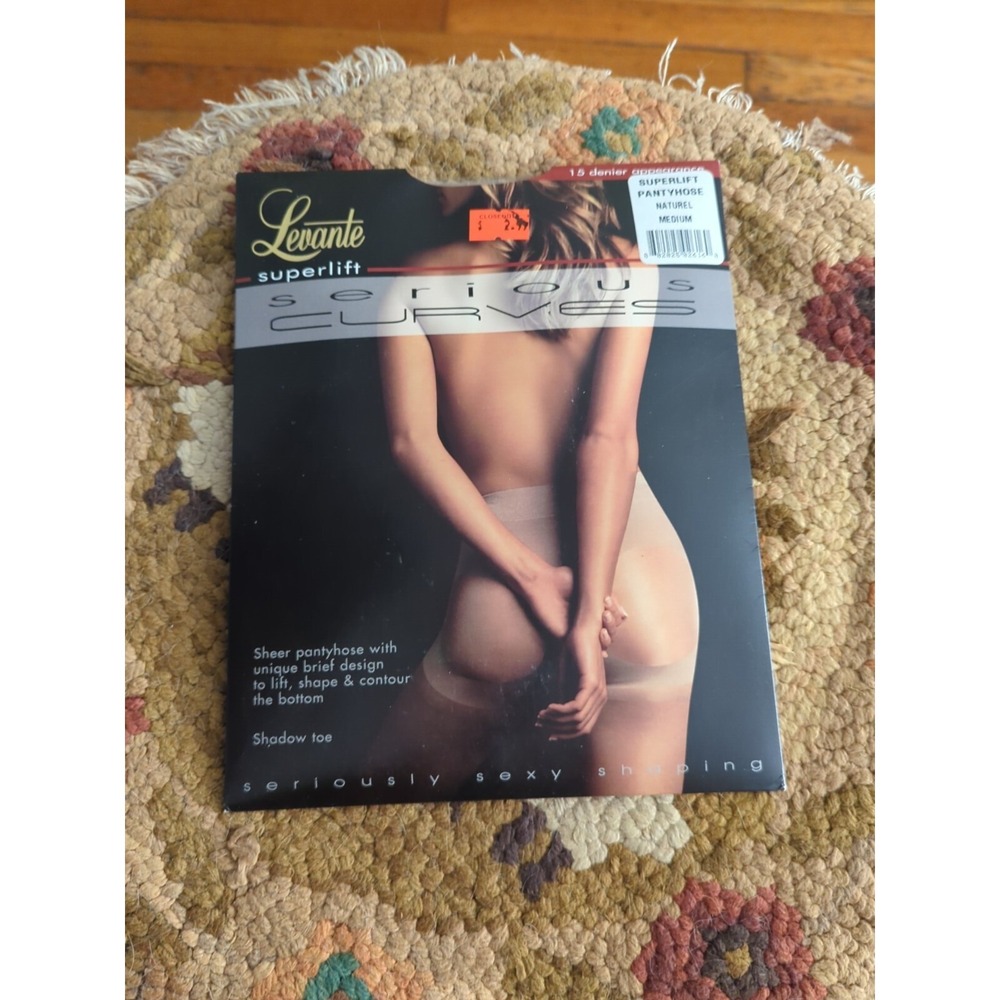 New Levante Control 15 Denier Super lift Pantyhose Natural Medium Made Italy